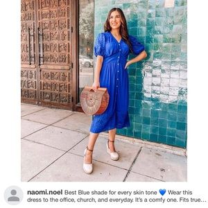 NWOT Blue Maxi Dress L